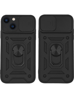 Sonique Ring Armor CamPro Back Cover Black (iPhone 13)