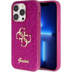 Guess Fixed Glitter 4G Logo Θήκη Προστασίας Purple (iPhone 15 Pro)