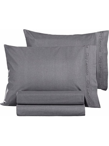 Guy Laroche Ζεύγος Μαξιλαροθήκες Easy Iron Color Plus Anthracite 50x70cm