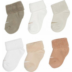 6PK TERRY CUFFED INFANT SOCK SAIL