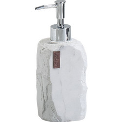 Dispenser κρεμοσάπουνου Glamour marble με ασημί αντλία