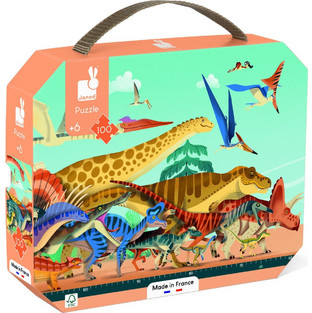 Παιδικό Puzzle JANOD Panorama Dinosaurs 100 Κομμάτια
