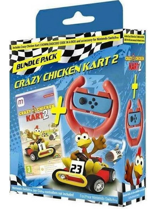 Crazy Chicken Kart 2 & Steering Wheel Bundle Key Nintendo Switch