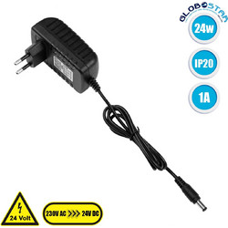 Πλαστικό Τροφοδοτικό SELV για Προϊόντα LED 24W 1A - AC 220-240V σε DC 24V - IP20