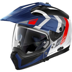 Nolan N70-2 Decurio N-Com 33 Metal White / Blue / Red Κράνος Μηχανής