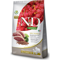 Farmina N&D Quinoa Grain Free Neutered Medium & Max Adult with Duck, Quinoa, Broccoli & Asparagus 2.5kg