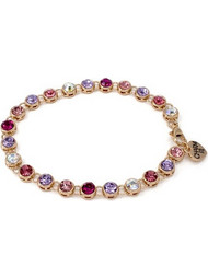CHARMIT Gold Pink Multi Rhinestone Βραχιόλι με Στρας