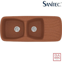 Sanitec Classic 311 Επικαθήμενος Νεροχύτης Γρανίτη Αντιστρεφόμενος Ματ Granite Terracotta 120x51cm
