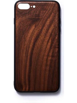 Wooden Book Cover Θήκη Δερματίνης για iPhone 7 Plus/ 8 Plus Καφέ