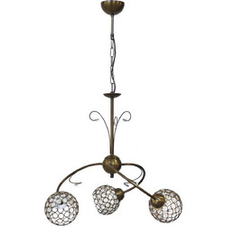 Heronia Lighting Κρεμαστό Φωτιστικό Οροφής με Κρύσταλλα Τρίφωτο E27 Φ60cm CHRIS 3/L