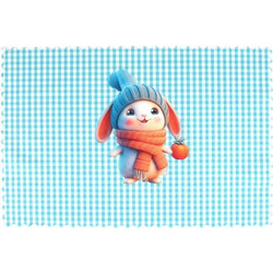 Σουπλά Φαγητού bebe Winter Bunny 39 35X50 Σιελ Υφασμάτινο