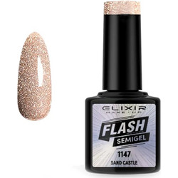 Elixir Flash Sand Castle 1147 Glitter Cat Eye Ημιμόνιμο Βερνίκι Νυχιών 8ml
