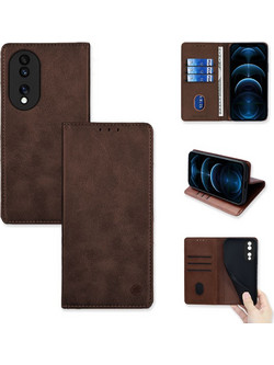 Sonique Vintage Magnet Θήκη Πορτοφόλι (Honor 70 5G) Καφέ