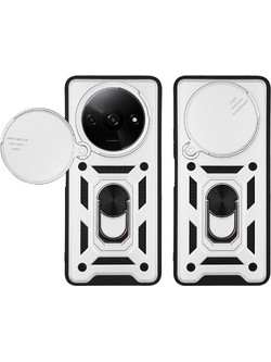 Sonique Ring Armor CamPro Back Cover Silver (Xiaomi Redmi A3 / Redmi A3x)