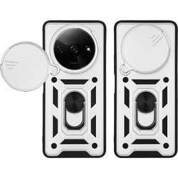 Sonique Ring Armor CamPro Back Cover Silver (Xiaomi Redmi A3 / Redmi A3x)