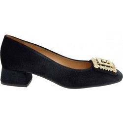 S.Piero Γόβες Velvet Μαύρες E74-018