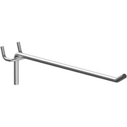 Γάντζος μονός HOOK-10-5 για διάτρητο stand, μεταλλικός, 10cm, 5τμχ