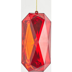 Στολίδι διαμάντι κόκκινο 11x8x22cm Eurolamp 600-44089