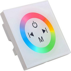 LED RGB Controller Λευκό Τοίχου Αφής 12v (144w) - 24v (288w) DC 77419