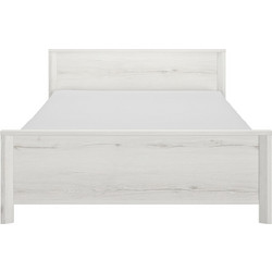 Lugano Κρεβάτι Διπλό 209x146x80εκ. (Για Στρώμα 140x190εκ. Η 140x200εκ. ) Whitewashed Oak