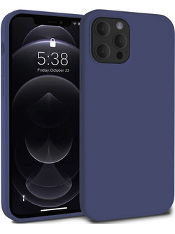 Back Cover Θήκη Λεπτής Σιλικόνης Matte για iPhone 12 Pro Max Σκούρο Μπλε
