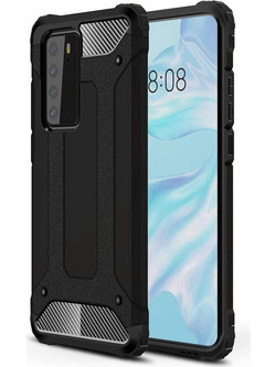 Hybrid Armor Case Tough Rugged Cover for Huawei P40 black