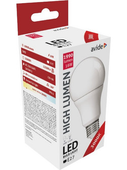 AVIDE Λάμπα LED Κοινή A70 16W E27 Θερμό 3000K Υψηλής Φωτεινότητας