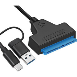 Powertech Καλώδιο USB-C / USB to SATA 2.5" Black