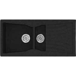 Sanitec Classic 329 Επικαθήμενος Νεροχύτης Γρανίτη Ματ Granite Black 104x51cm