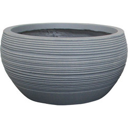 MarHome Γραμμές Γαβάθα Κασπώ Fiber Clay Γκρι Φ56x27cm