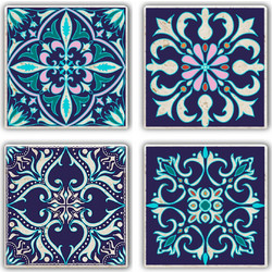 Glass Mat (4 Pieces) TBA7436502215247 Multicolor