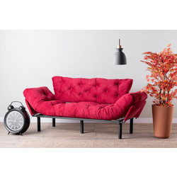 Papatya Nitta Triple Τριθέσιος Καναπές Κρεβάτι Maroon 185x70x85cm
