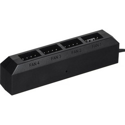 DeepCool 4-Port Fan Hub with PWM Function for 3-pin / 4-pin Fans - Μαύρο (FH-04)