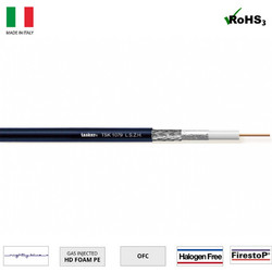 TASKER TSK1079 LSZH COAX HDTV-HD SDI Καλώδιο Video COAX HDTV - HD SDI 75Ω, 1x0,80mm, Μαύρο (Κουλ. 100m)