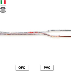 TASKER C237TN PVC Καλώδιο Hχείου Flat, 2x1.50mm, για Hi-Fi εφαρμογές, Διαφανές (Bulk m)