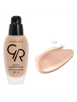 Golden Rose Satin Smoothing Fluid 28 Dark Liquid Foundation SPF15 34ml