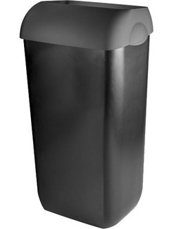 Κάδος Επιτοίχιος 23LT Delta Cleaning Μαύρος ΚΠ23Μ