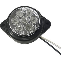 115411 Πλευρικά Φώτα Όγκου Φορτηγών FLAT BULLET LED 7 SMD DC 24V Αδιάβροχο IP66 Ψυχρό Λευκό 6000K