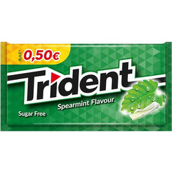 Trident Spearmint Τσίχλες 8gr Τεμάχιο