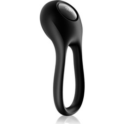 Satisfyer Majestic Duo Ring Ελαστικό Δαχτυλίδι Πέους & Όρχεων Σιλικόνης με Δόνηση Μαύρο