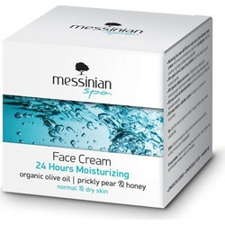 Messinian Spa Face Cream 24 Hours Moisturizing Prickly Pear Honey Normal & Dry Skin 50ml