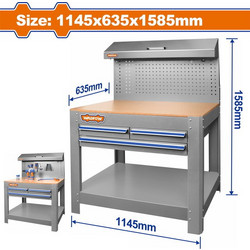 WADFOW Πάγκος Εργασίας με Συρτάρια 1145x635x1585mm WCS5A05
