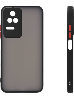 Sonique Color Button Bumper Back Cover Black (Xiaomi Poco F4 5G)