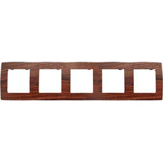 Πλαίσιο Διακόπτη 5 Θέσεων Prime 1000119406 Wood Effect Brown Aca