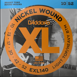 D'Addario EXL140 Σετ 6 Χορδές Ηλεκτρικής Κιθάρας Nickel Plated Steel 10-52" Mixed Tension