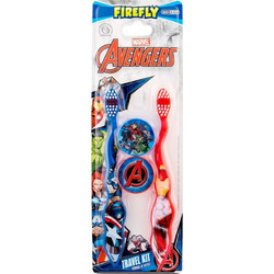 Firefly Marvel Avengers Παιδικές Οδοντόβουρτσες 2τμχ Μπλε Κόκκινη