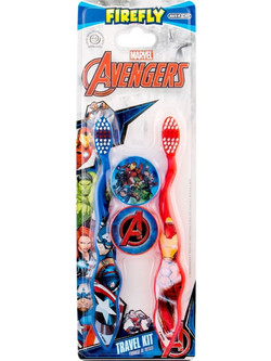 Firefly Marvel Avengers Παιδικές Οδοντόβουρτσες 2τμχ Μπλε Κόκκινη