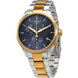 Tissot Ανδρικό Ρολόι Χρονογράφος με Ασημί Χρυσό Μεταλλικό Μπρασελέ T116.617.22.041.00