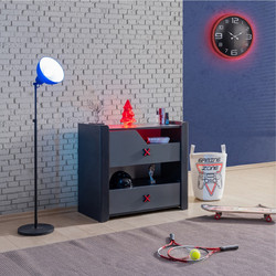 Συρταριέρα GAMING 90x45x80 cm χρ. ΑΝΘΡΑΚΙ/ΜΑΥΡΟ κωδ. 0552-4DRGA090BL