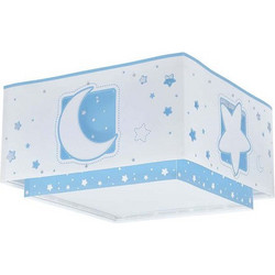 Φωτιστικό Οροφής-Πλαφονιέρα Moon 63236 T 30x30x16,5cm 2xE27 Blue Ango